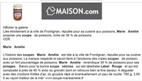 Marie-Amélie sur le site Internet "maison.com"